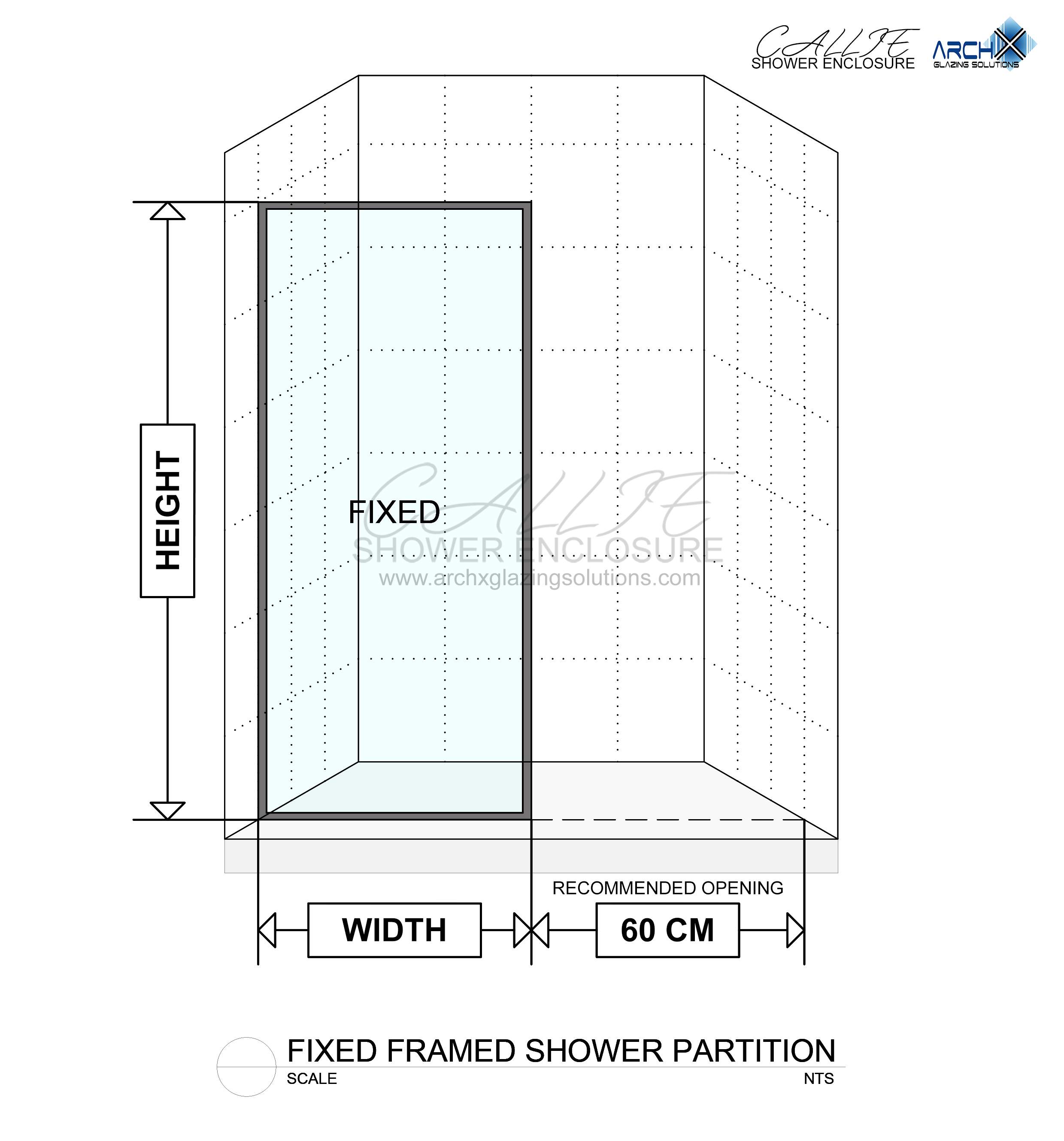 4. Fixed Framed Shower Enclosure