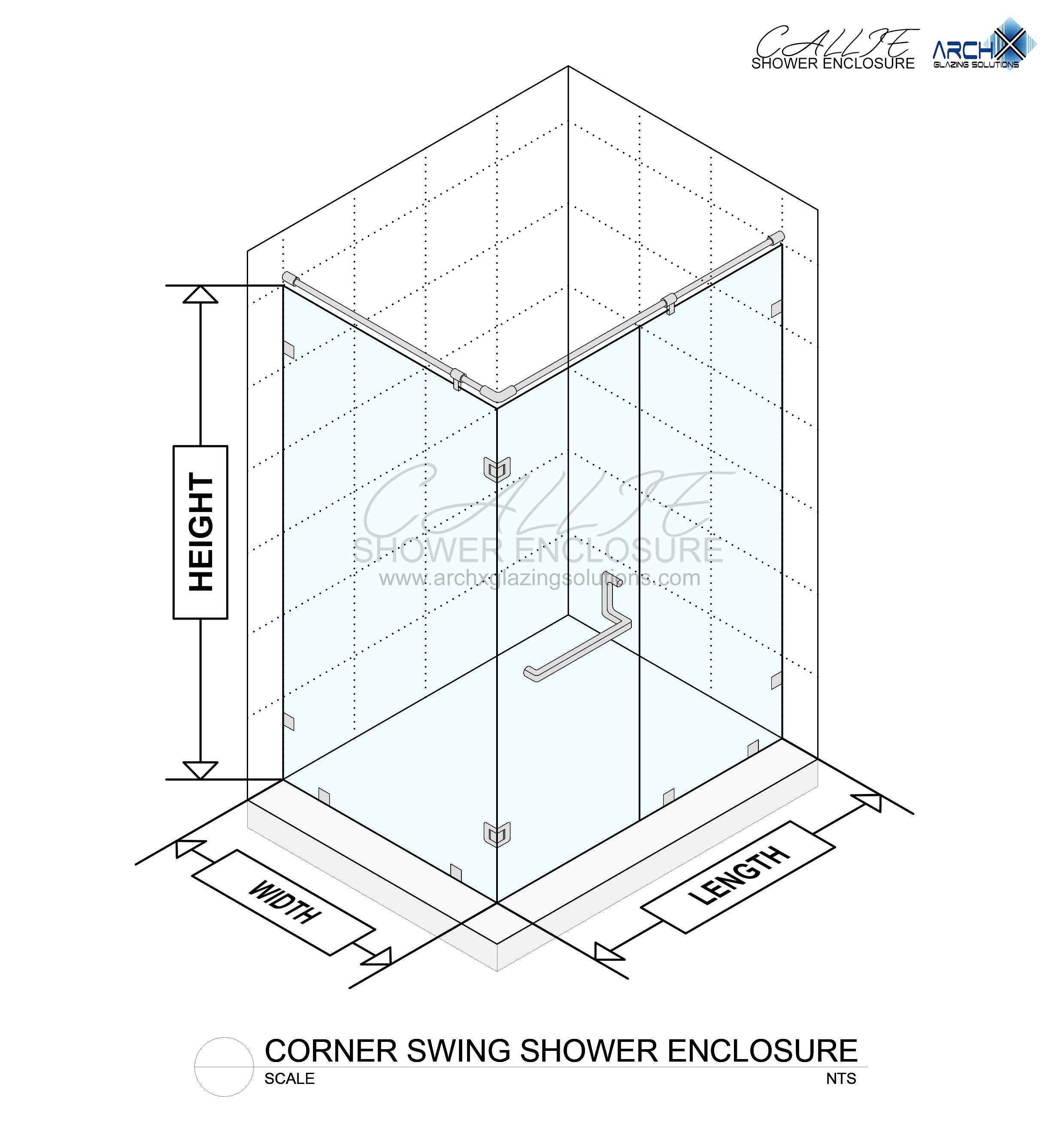 5. Corner Swing Shower Enclosure