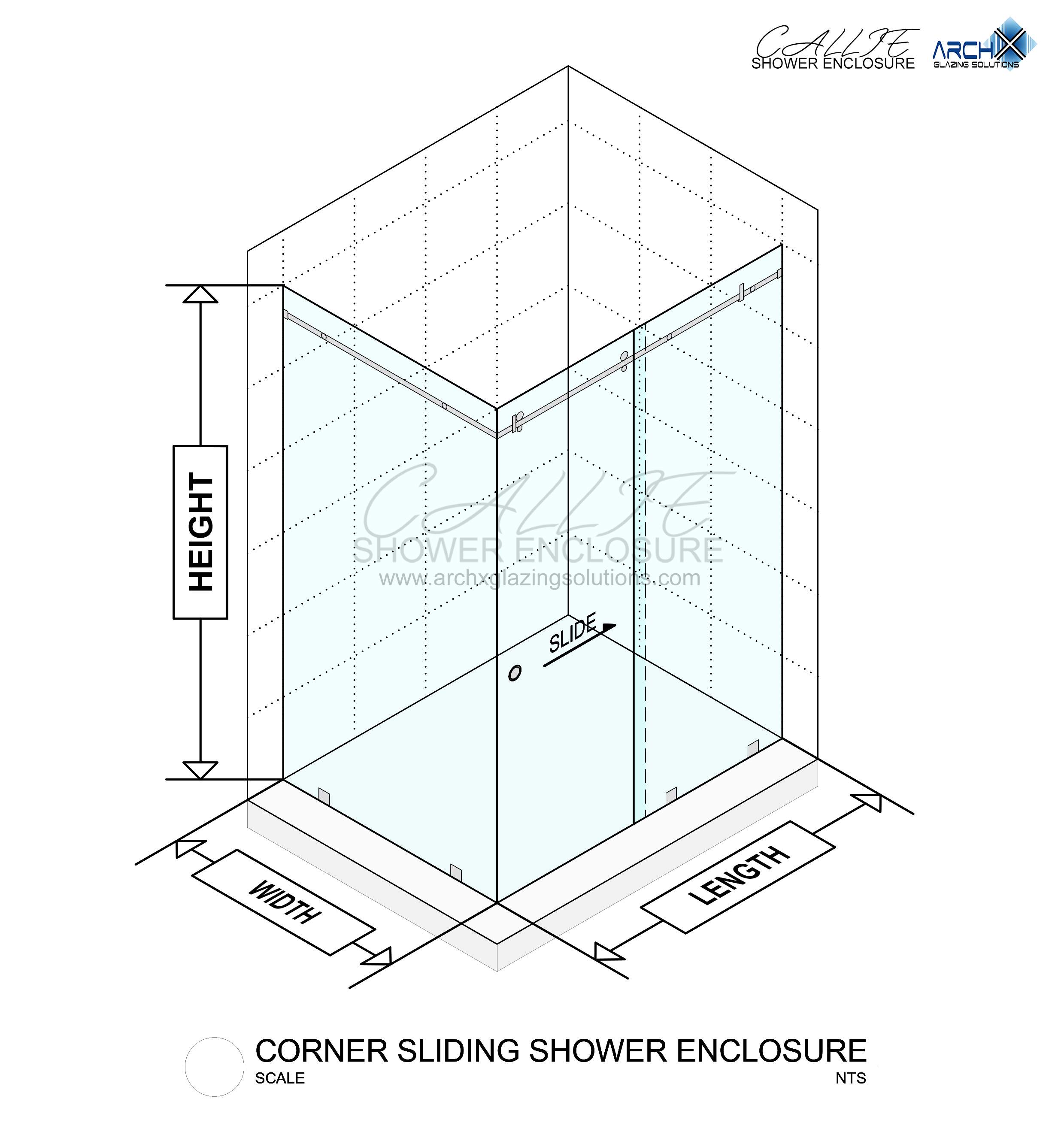 6. Corner Sliding Shower Enclosure