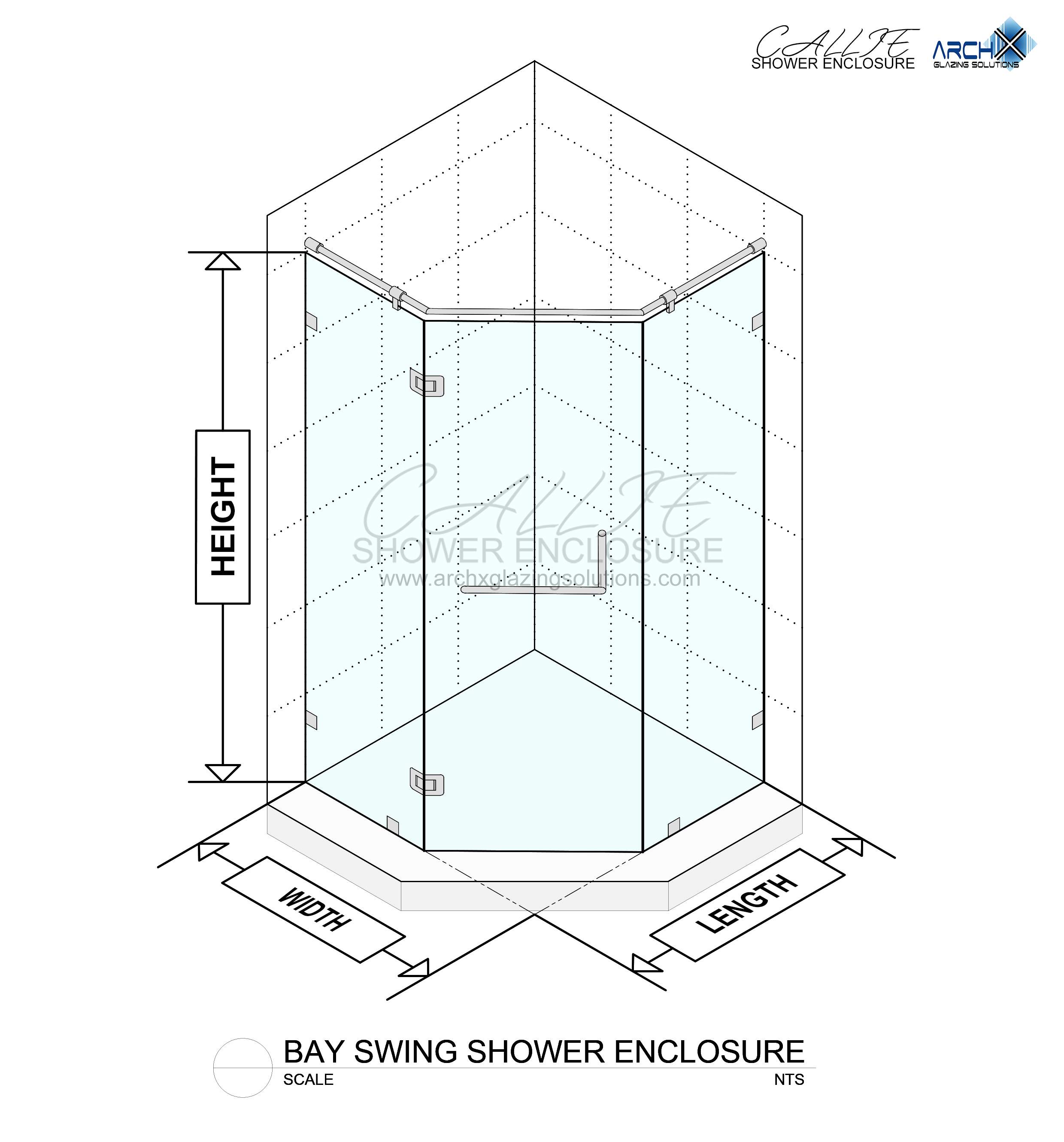 8. Bay Swing Shower Enclosure